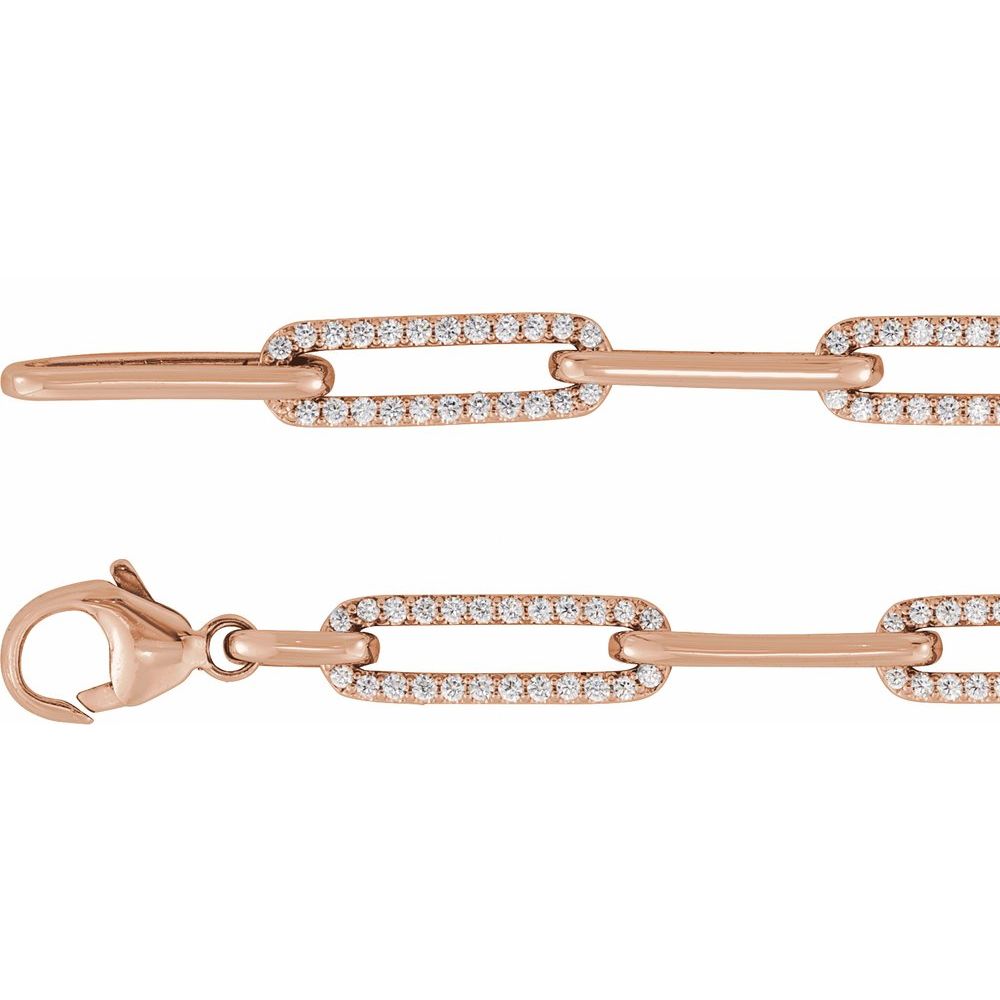 Paperclip Link Lab Diamond Bracelet – 1 CTW, 7"