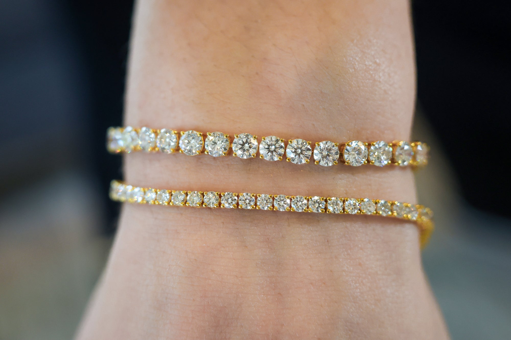 Lab-Grown Round Diamond Tennis Bracelet
