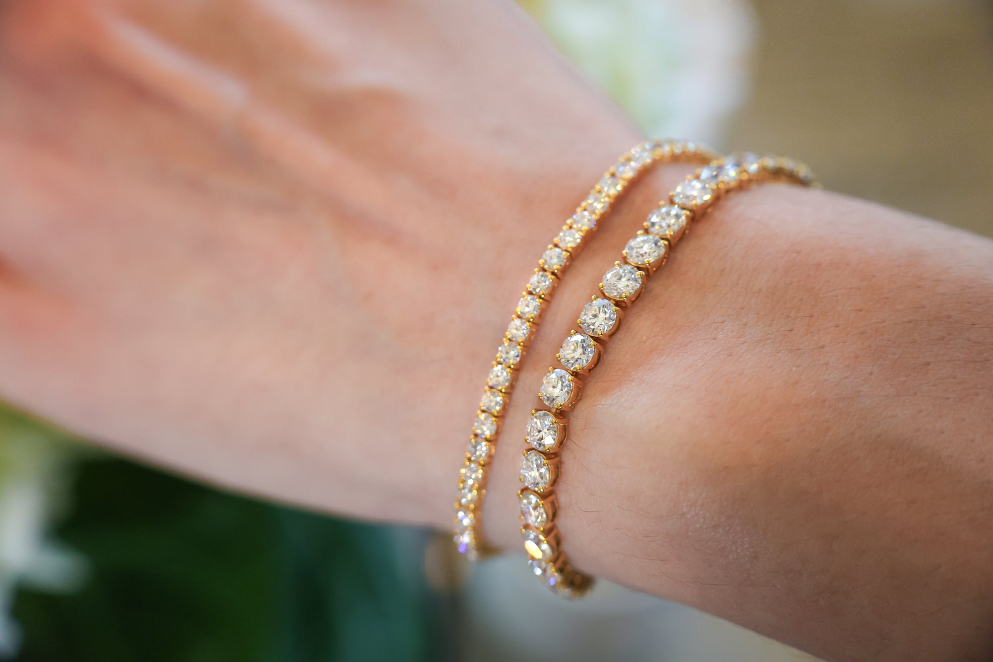 Lab-Grown Round Diamond Tennis Bracelet