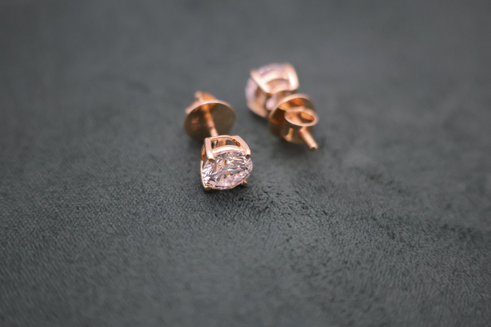 IGI Certified Lab-Grown Diamond Stud Earrings – 4-Prong Basket Setting