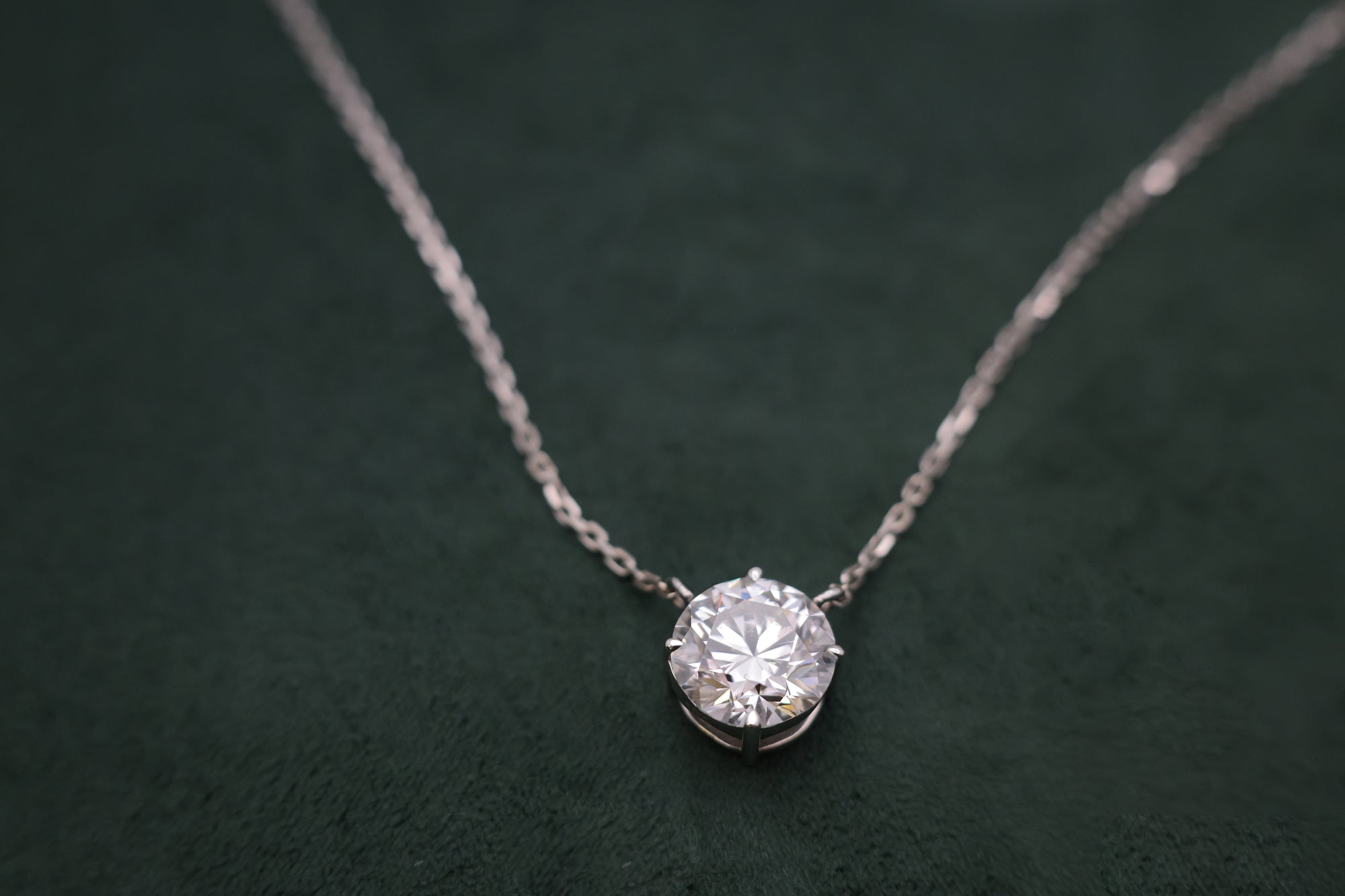 IGI Certified Lab-Grown Diamond Solitaire Necklace –4-Prong Basket Setting