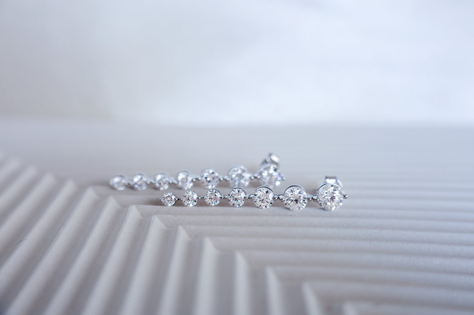 6.4 Carat Tiered Lab-Grown Diamond Drop Earrings