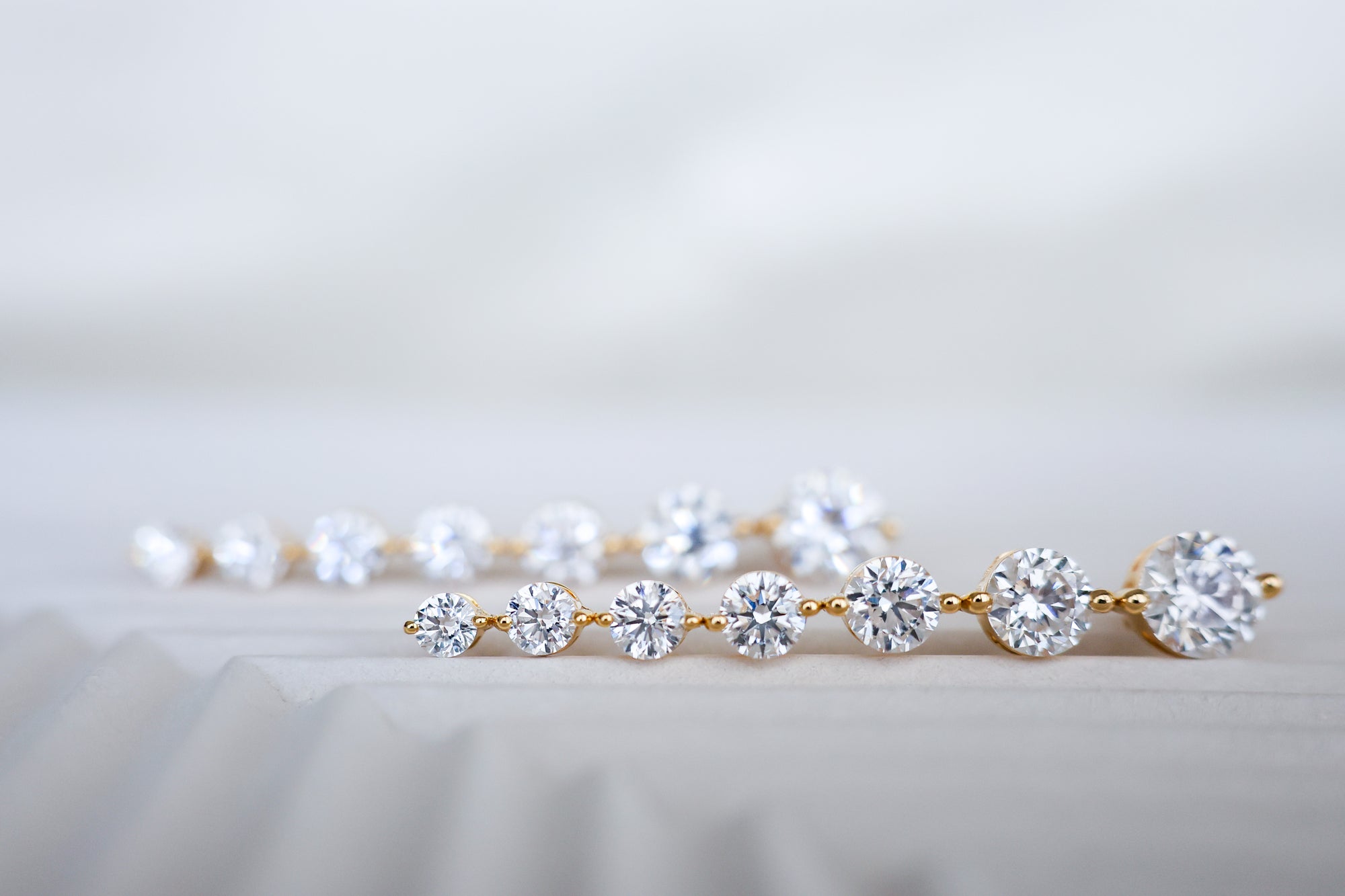 6.4 Carat Tiered Lab-Grown Diamond Drop Earrings