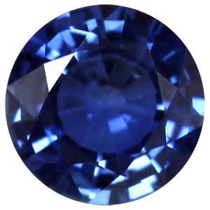 1.6 Carat Round Cut Blue Sapphire