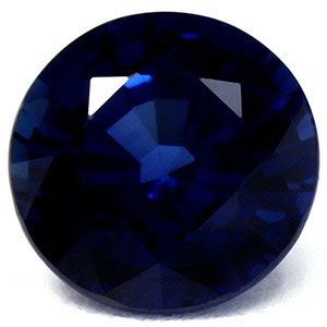 1.57 Carat Round Cut Blue Sapphire