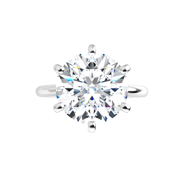 Classic 6-Prong Solitaire Engagement Ring Setting