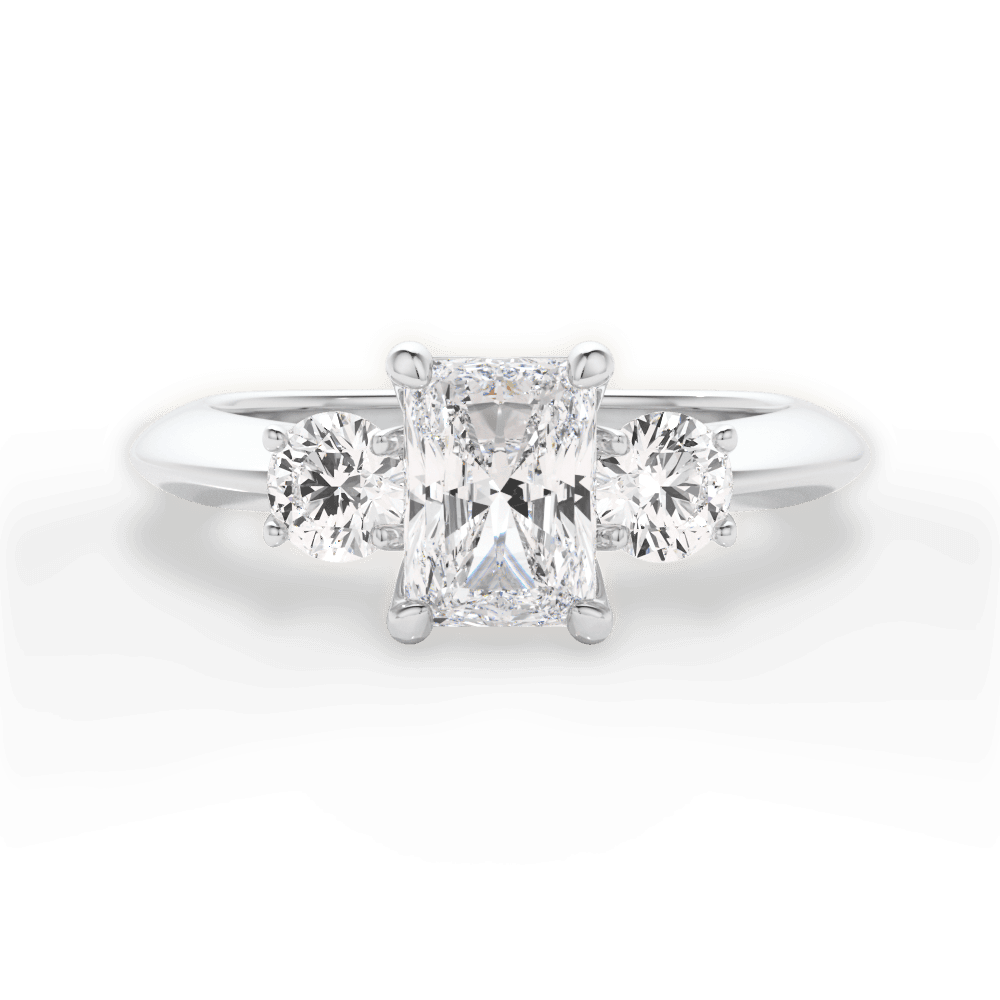 Three Stone Engagement Ring Setting - Round