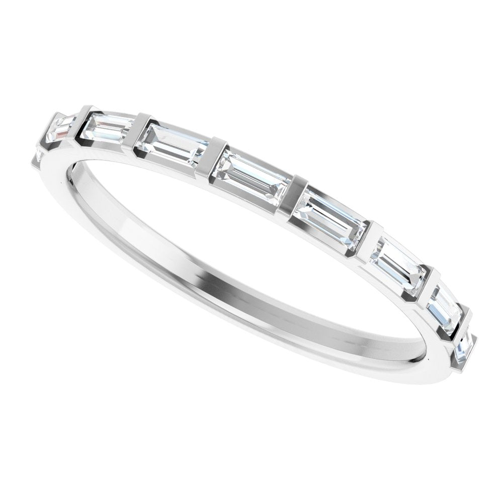 0.5 CTW Lab-Grown Diamond Anniversary Band with Channel-Inspired Setting