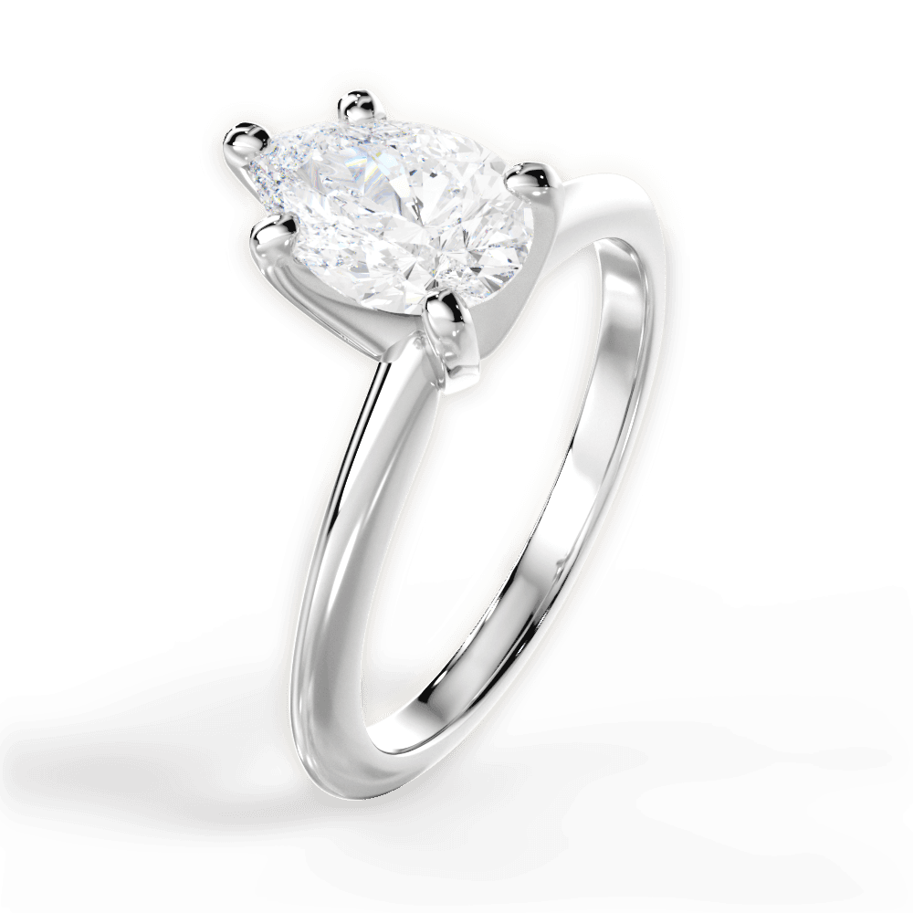 Knife Edge Solitaire Engagement Ring Setting