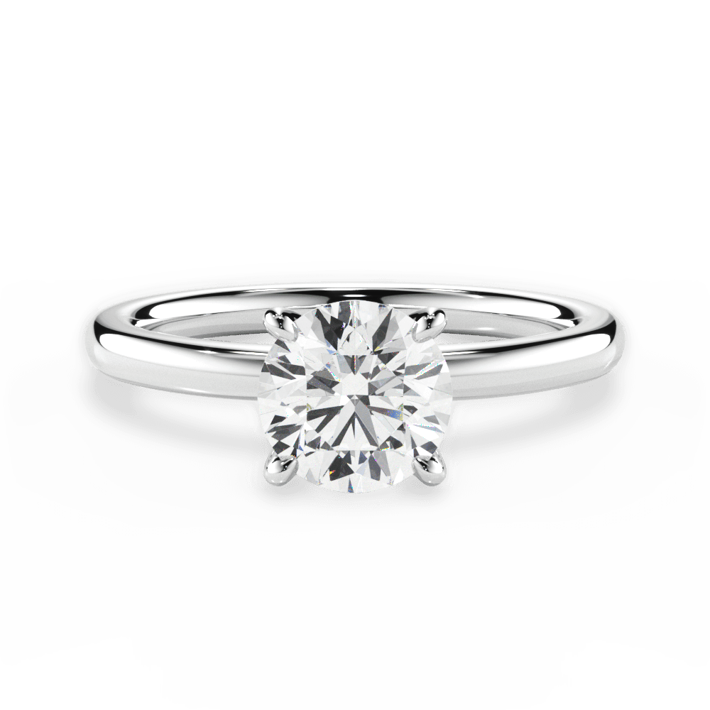 Classic 4-Prong Solitaire Engagement Ring Setting