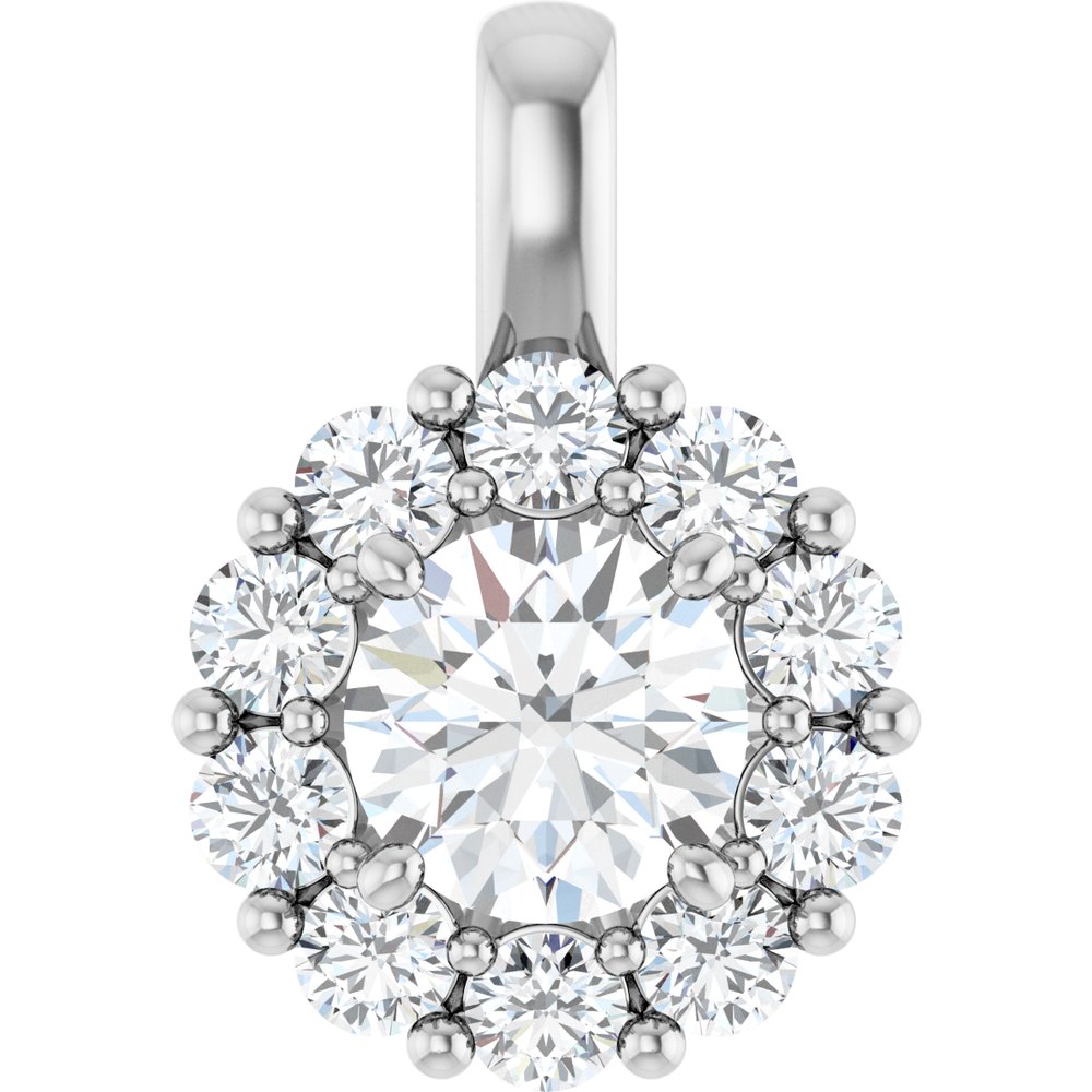 Lab-Grown Diamond Halo Pendant